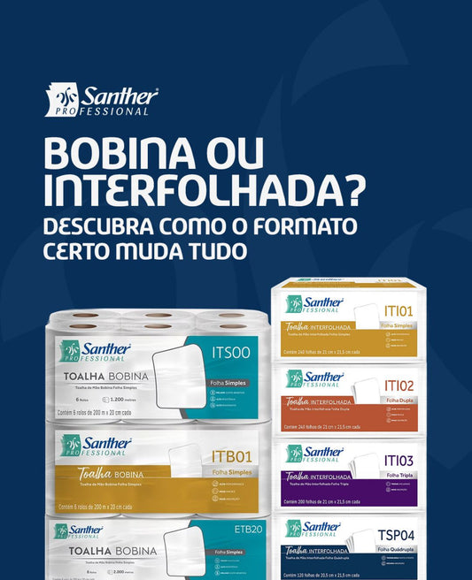 Bobina ou Interfolhada: qual papel toalha é ideal para o seu ambiente?