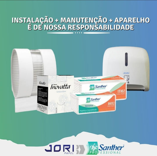 Sistema Comodato De Papel Santher Dispenser - Grupo Jori Papel