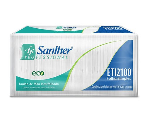 ETI2100 - Toalha Interfolhada Inovatta Eco 3 Dobras Folha Simples