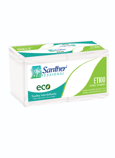 TOALHA ECO SANTHER 3 DOBRAS ETI00 COM 2400 FOLHAS