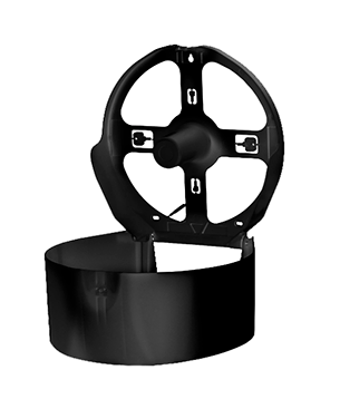PORTA PAPEL HIGIENICO ROLO MAZZO BLACK FORTCOM
