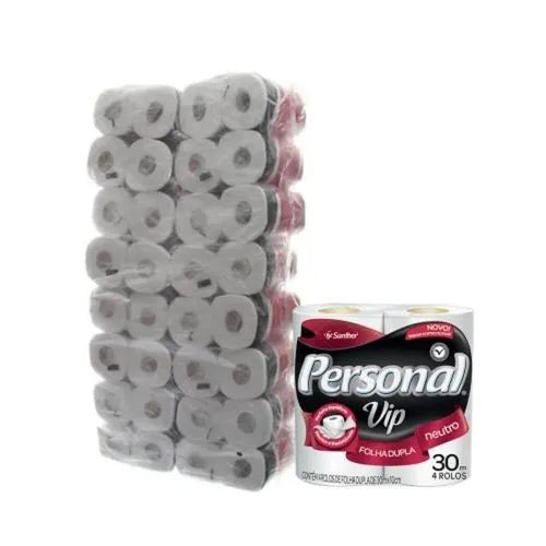 Papel Higiênico Folha Dupla 30 Metros Personal Vip com 64 rolos PVN44