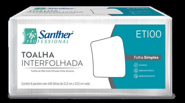 Toalha interfolhada ITI02 Santher Professional folha dupla
