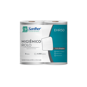 PAPEL HIGIENICO ROLO SANTHER 500M - EHR50 - 8x500M