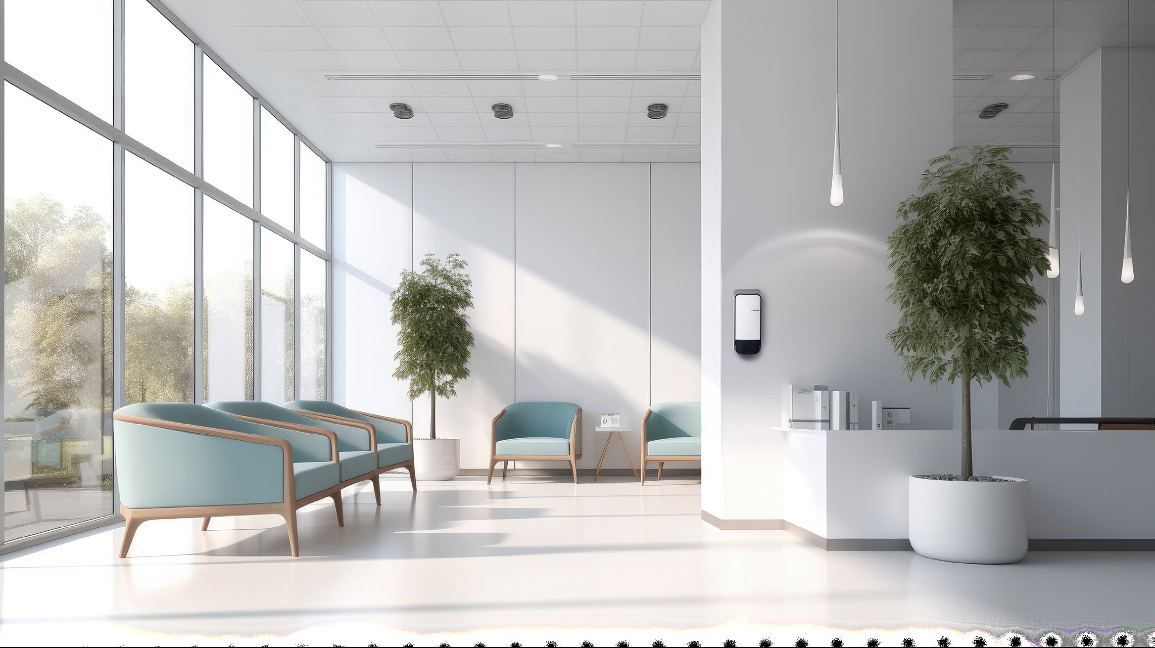 Dispensers Santher instalados em comodato pela Jori Papel